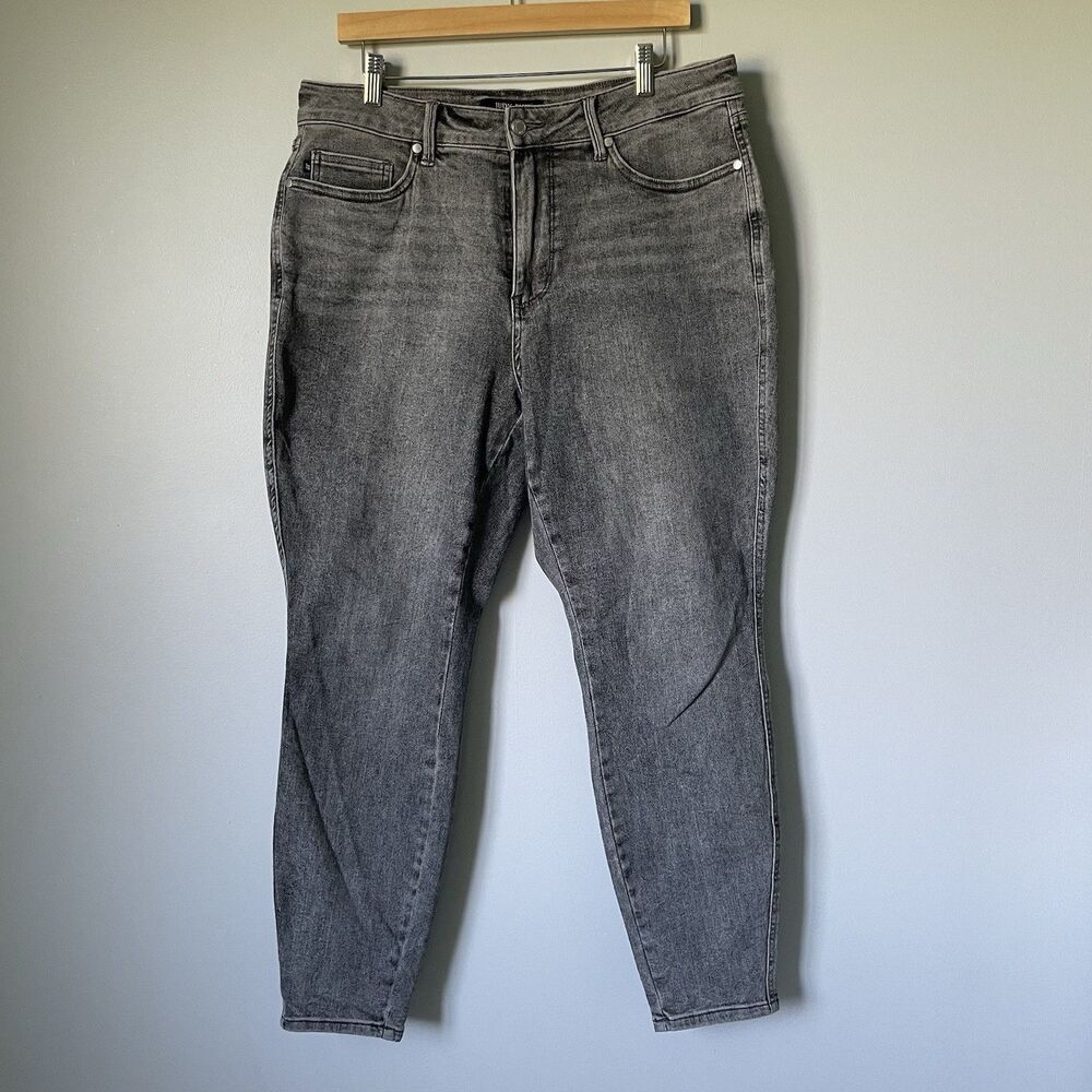 Judy Blue Skinny Fit Denim Jeans Black Gray Wash Stretchy Women's Size 16W